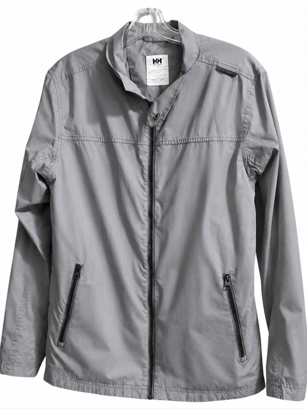 Helly Hansen Men’s Size M Gray Lightweight Jacket Full Zip Windbreaker Zip